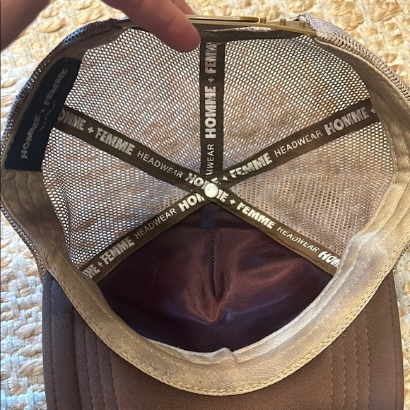 Homme +Femme Brown and Tan Trucker Hat - Picture 6 of 8